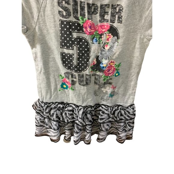 Faded Glory Girms Size Medium 7 8 Tshirt Dress tutu bottom Short Sleeve Pull ove - Picture 3 of 4
